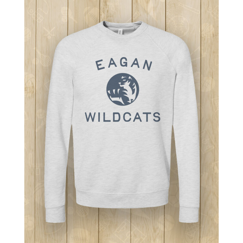 BELLA + CANVAS - Sponge Fleece Raglan Crewneck Sweatshirt - Sublimated Logo ** Add Name for $5! ** Thumbnail