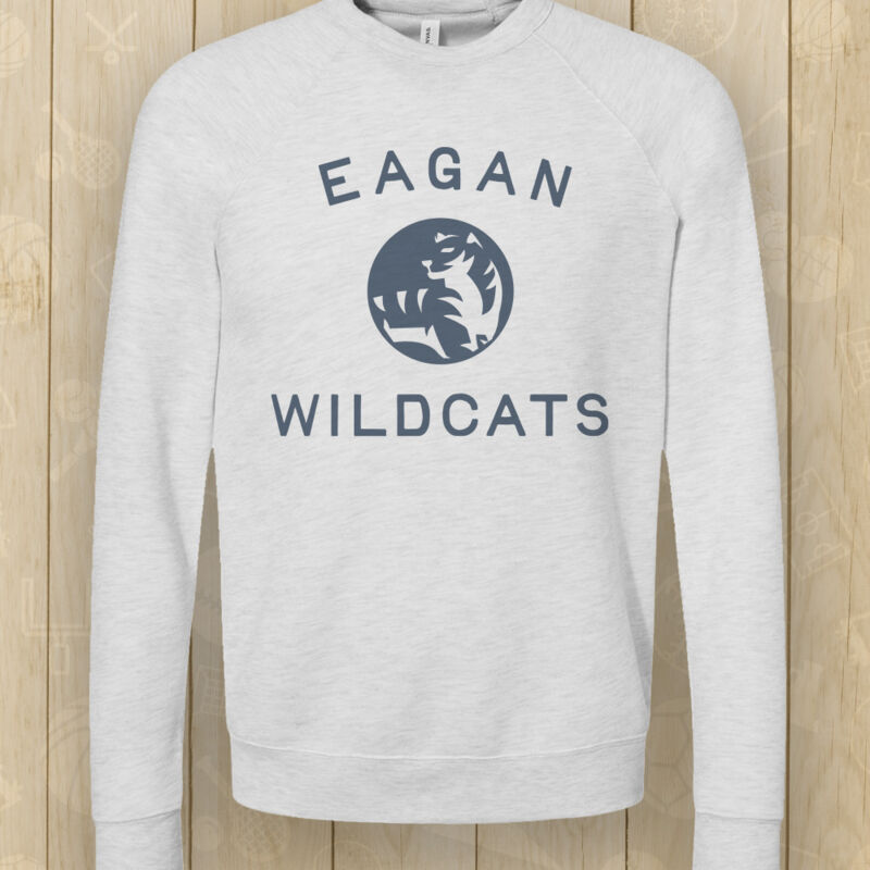 BELLA + CANVAS - Sponge Fleece Raglan Crewneck Sweatshirt - Sublimated Logo ** Add Name for $5! ** Thumbnail