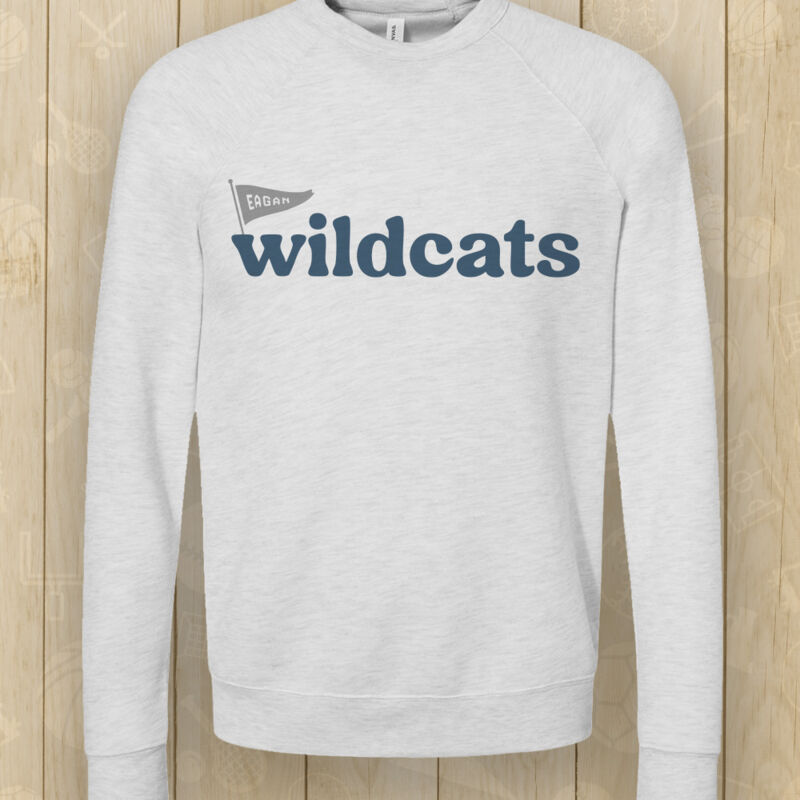 BELLA + CANVAS - Sponge Fleece Raglan Crewneck Sweatshirt - Sublimated Logo ** Add Name for $5! ** Thumbnail