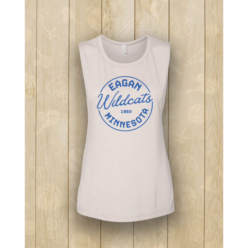 BELLA + CANVAS - Women's Flowy Scoop Muscle Tank - Printed Logo ** Add Name for $5! ** Thumbnail