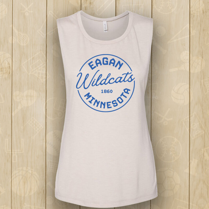 BELLA + CANVAS - Women's Flowy Scoop Muscle Tank - Printed Logo ** Add Name for $5! ** Thumbnail